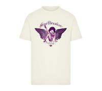 F4NT4STIC T-Shirt 'Betty Boop Heartbreaker Tattoo' écru / beige clair / prune / lavande, Taille 4XL