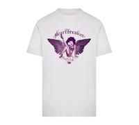 F4NT4STIC T-Shirt 'Betty Boop Heartbreaker Tattoo' violet foncé / blanc, Taille M