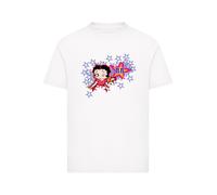 F4NT4STIC T-Shirt 'Betty Boop Purple Stars And Dots' violet / rouge / noir / blanc, Taille 122-128