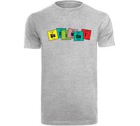 F4NT4STIC T-Shirt 'Big Bang Theory Bazinga' jaune / gris chiné / rose / rouge, Taille S