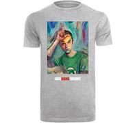 F4NT4STIC T-Shirt 'Big Bang Theory TV Serie Sheldon Loser Painting' gris chiné / vert / rouge / blanc, Taille XXXL