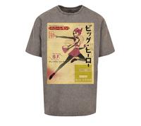 F4NT4STIC T-Shirt 'Big Hero 6 Honey Lemon Newspaper' jaune / citron vert / taupe / rouge, Taille XXL