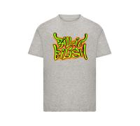 F4NT4STIC T-Shirt 'Billie Eilish' gris / vert fluo / rouge, Taille 110-116