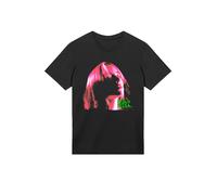 F4NT4STIC T-Shirt 'Billie Eilish Iconic Pop Music Art Print for Fans' vert / rose néon / noir, Taille M