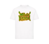 F4NT4STIC T-Shirt 'Billie Eilish' vert fluo / rouge / blanc, Taille 158-164
