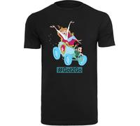 F4NT4STIC T-Shirt bleu clair / vert foncé / rose / noir / blanc cassé, Taille XL