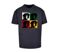F4NT4STIC T-Shirt 'Bob Marley Colour Blocks' bleu nuit, Taille XXL