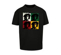 F4NT4STIC T-Shirt 'Bob Marley' jaune foncé / vert / grenadine / noir, Taille XS