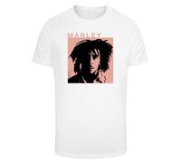 F4NT4STIC T-Shirt 'Bob Marley Reggae Music by Rock Off' rose / noir / blanc, Taille M