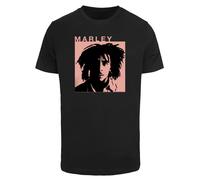 F4NT4STIC T-Shirt 'Bob Marley Reggae Music by Rock Off' rose / noir, Taille L