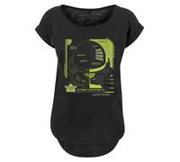 F4NT4STIC T-shirt 'Buzz Lightyear Buzz Tech Panel' gris / citron vert / noir, Taille S