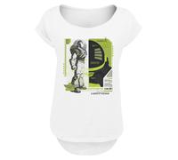 F4NT4STIC T-shirt 'Buzz Lightyear Buzz Tech Panel' gris / kiwi / noir / blanc, Taille 5XL