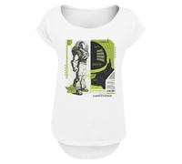 F4NT4STIC T-shirt 'Buzz Lightyear Buzz Tech Panel' gris / kiwi / noir / blanc, Taille XL