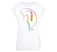 F4NT4STIC T-shirt 'Buzz Lightyear Stare' bleu / violet / orange foncé / blanc, Taille XS