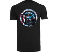 F4NT4STIC T-Shirt 'Captain America' mélange de couleurs / noir, Taille S