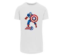 F4NT4STIC T-Shirt 'Captain America The First Avenger' bleu / rouge / blanc / blanc cassé, Taille XS