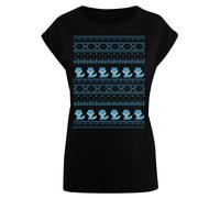 F4NT4STIC T-shirt 'Christmas Fuchs ' bleu / noir, Taille XS