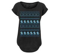 F4NT4STIC T-shirt 'Christmas Fuchs Weihnachten' bleu / noir, Taille XS