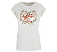 F4NT4STIC T-shirt 'Christmas Hippie Santa And Reindeer' sable / vert / orange / rose, Taille M