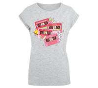 F4NT4STIC T-shirt 'Christmas Retro Song Tapes' gris chiné / mélange de couleurs, Taille 4XL