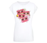 F4NT4STIC T-shirt 'Christmas Retro Song Tapes Pink' mélange de couleurs / blanc, Taille 5XL