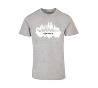 F4NT4STIC T-Shirt 'Cities Collection - New York skyline' gris / noir / blanc, Taille M