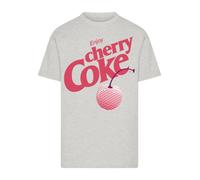 F4NT4STIC T-Shirt 'Coca Cola Enjoy Cherry Coke' gris / rouge, Taille M