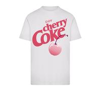 F4NT4STIC T-Shirt 'Coca Cola Enjoy Cherry Coke' rouge / blanc, Taille XS