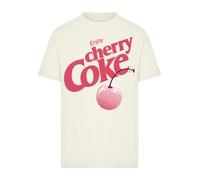 F4NT4STIC T-Shirt 'Coca Cola Enjoy Cherry Coke' sable / rouge, Taille XS