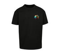 F4NT4STIC T-Shirt 'Colorfood Collection - Rainbow Apple' mélange de couleurs / noir, Taille 5XL
