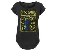 F4NT4STIC T-shirt 'David Bowie 90s Frame' bleu / jaune / noir, Taille XL