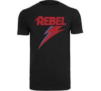 F4NT4STIC T-Shirt 'David Bowie Distressed Rebel' bleu / rouge / noir, Taille XXXL
