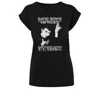 F4NT4STIC T-shirt 'David Bowie Earls Court Heroes' noir / blanc, Taille XXL
