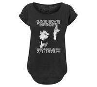 F4NT4STIC T-shirt 'David Bowie Earls Court Heroes' noir / blanc, Taille XXL