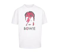 F4NT4STIC T-Shirt 'David Bowie ' gris / rouge / blanc, Taille 5XL