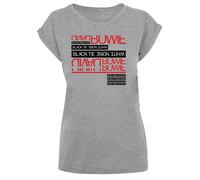 F4NT4STIC T-shirt 'David Bowie' gris / rouge sang / noir, Taille S