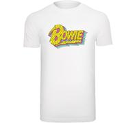 F4NT4STIC T-Shirt 'David Bowie Moonlight 90s' bleu / jaune / rose / blanc, Taille M