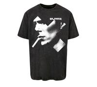F4NT4STIC T-Shirt 'David Bowie Smoke' gris / noir / blanc, Taille M