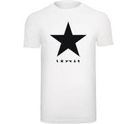 F4NT4STIC T-Shirt 'David Bowie Star Logo' noir / blanc, Taille L