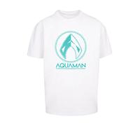F4NT4STIC T-Shirt 'DC Comics Aquaman Aqua' turquoise / blanc, Taille L