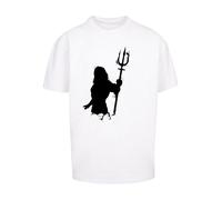 F4NT4STIC T-Shirt 'DC Comics Aquaman Mono Silhouette' noir / blanc, Taille XS