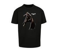 F4NT4STIC T-Shirt 'DC Comics Batman Arkham Shadow Stance' chocolat / moka / noir / blanc, Taille XS