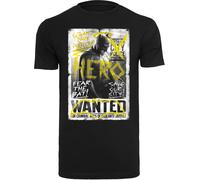 F4NT4STIC T-Shirt 'DC Comics Batman vs Superman Wanted Poster' citron / gris clair / gris foncé / noir, Taille XS