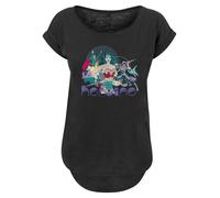 F4NT4STIC T-shirt 'DC Comics Justice League Heroine' jade / sapin / fuchsia / noir, Taille XS