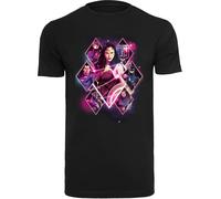 F4NT4STIC T-Shirt 'DC Comics Justice League Superhelden Movie Team Diamonds' violet foncé / rouge / noir / blanc, Taille M