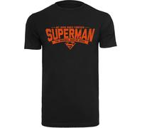 F4NT4STIC T-Shirt 'DC Comics Superman My Hero' orange foncé / noir, Taille XS