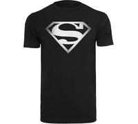 F4NT4STIC T-Shirt 'DC Comics Superman Spot Logo' gris clair / noir, Taille XS