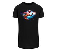 F4NT4STIC T-Shirt 'DC Comics The Flash Sparks' bleu / jaune / orange / noir, Taille M