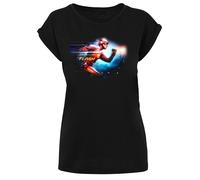 F4NT4STIC T-shirt 'DC Comics The Flash Sparks' turquoise / violet rouge / noir / blanc, Taille S