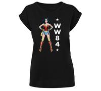F4NT4STIC T-shirt 'DC Comics Wonder Woman 84 Standing Logo' beige / rouge / noir / blanc, Taille M